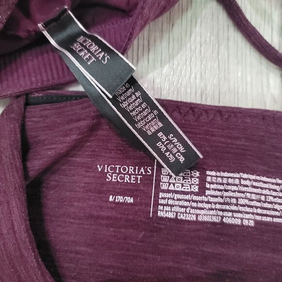 Victoria's Secret Sport Bra & Leggings wotk out Set Plum Purple High Waist small - Picture 3 of 12